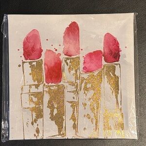 💄✨ Lipstick Glam Canvas Wall Art – *8”x 8”✨💋